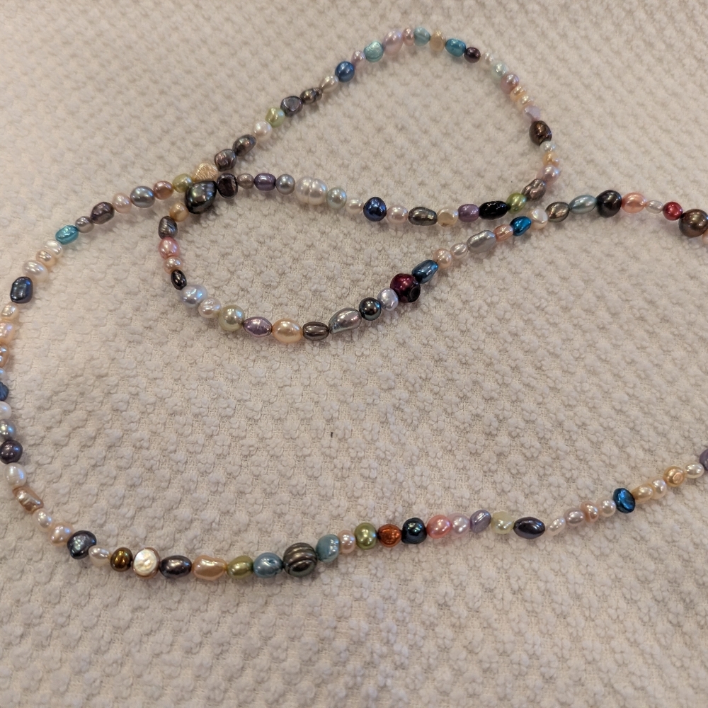 Pearl Necklace, Multicolor